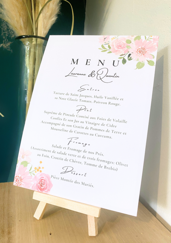 Menu personnalisé - Fleurs