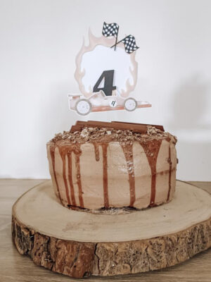 Topper cake voiture de course