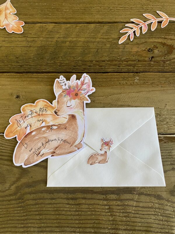 invitation / faire part biche