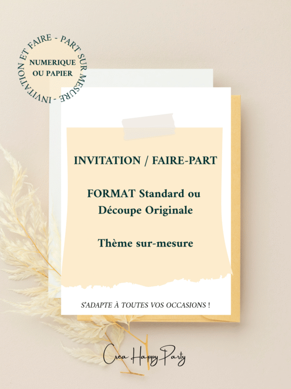 Invitation - Faire-Part sur - mesure