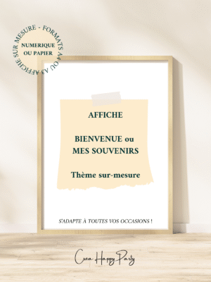Affiche Personnalisée - Sur mesure