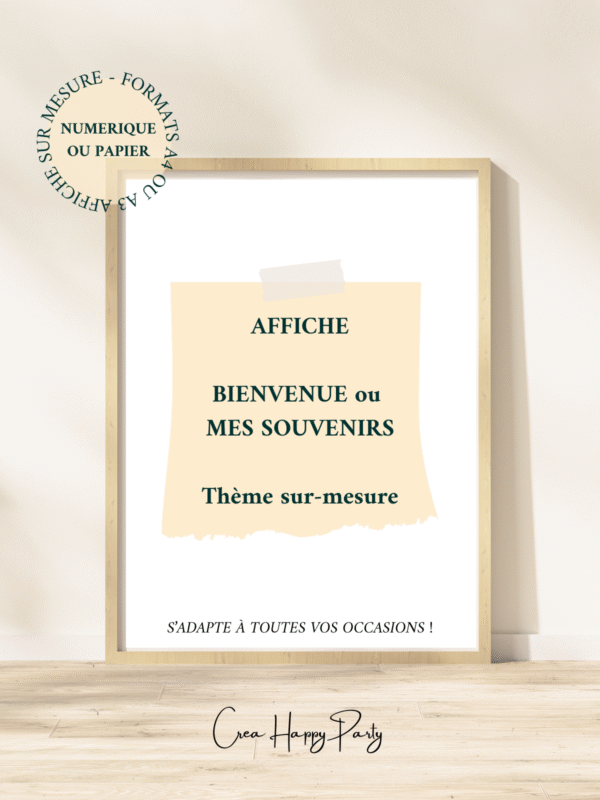 Affiche Personnalisée - Sur mesure