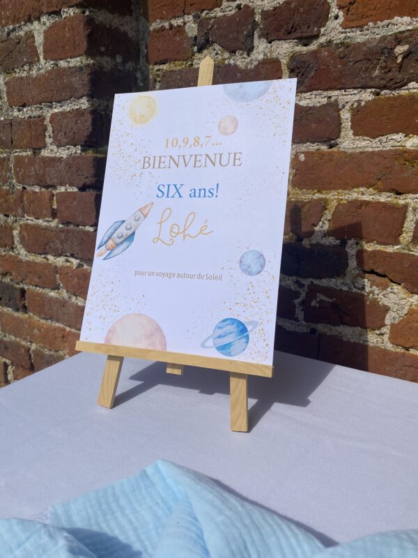 Affiche Personnalisée de Bienvenue Espace